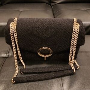 Sandro Women Velvet Bag Black Designer